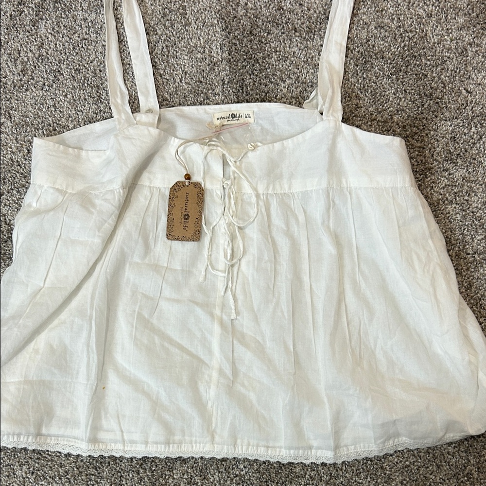 Natural Life Ivory Blouse with Tie Detail - Picture 5 of 6
